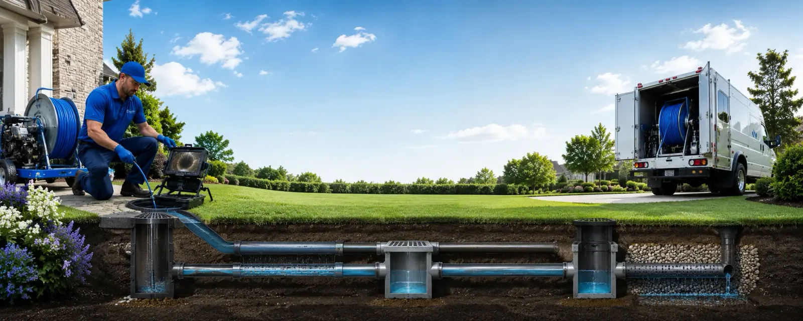 Outdoor drain cleaning information for Rescue, CA